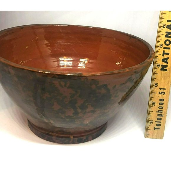 Huberhaus Redware Bowl, John Huber, 1994, Handmade Pottery - Picture 4 of 5